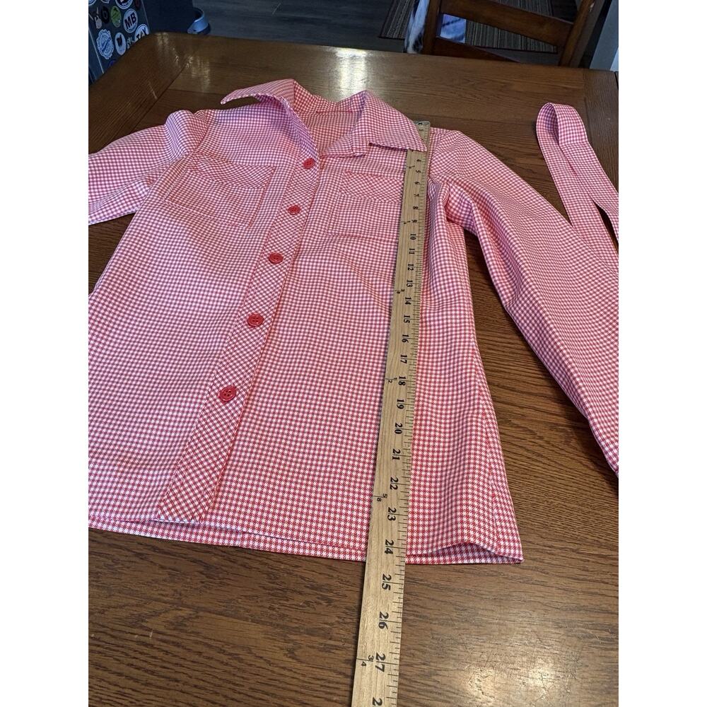 Vtg Saks Fifth Avenue Albert Nipon Red Gingham Pi… - image 7